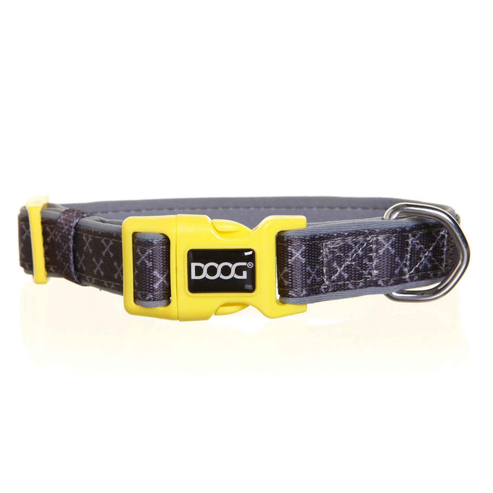 Photo of DOOG-DOOG Neoprene Dog Collar Odie-Black/Purple/Yellow-Small-from Pet Wish Pros