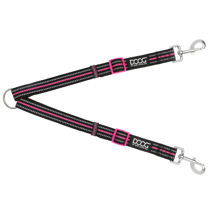 Photo of DOOG-Doog Dual Walker Rin Tin Tin Leash-Black/Pink/Grey-from Pet Wish Pros