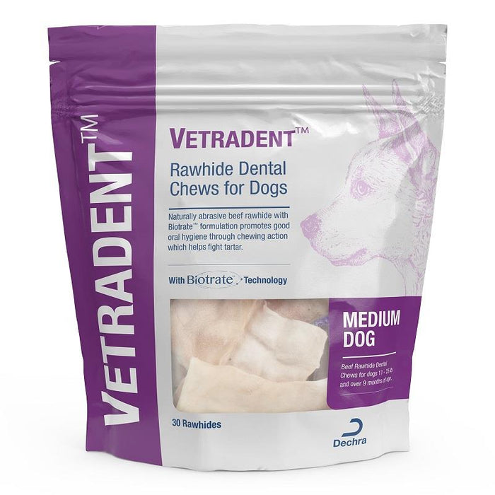 Photo of Dechra-Vetradent Rawhide Dental Chews for Dogs-Medium-from Pet Wish Pros