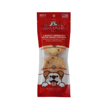 Photo of Dog-Os-Dog-O’s Cheesy Chompers Hard Cheese Dog Treat-Sweet Potato-Medium & Large-2 count-from Pet Wish Pros