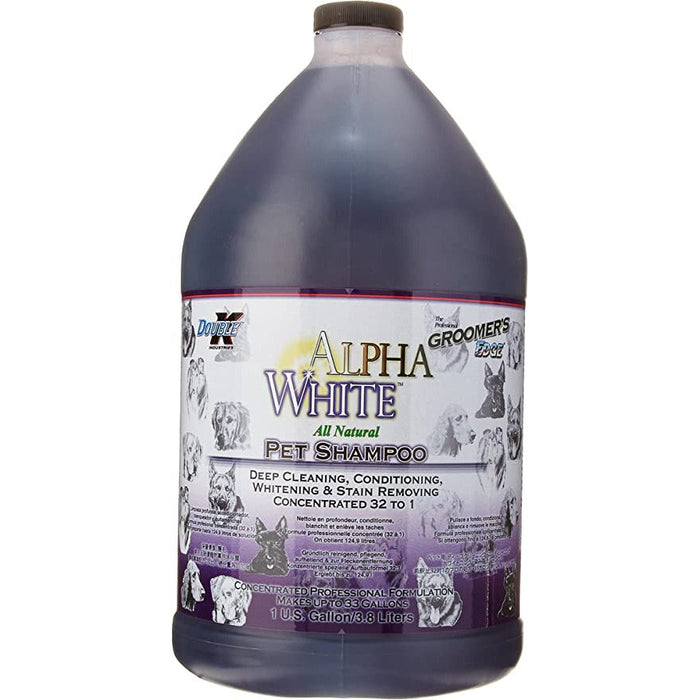 Photo of Double K Industries-Alpha White Deep Cleaning, Conditioning, Stain Removing Shampoo-1 Gallon-from Pet Wish Pros