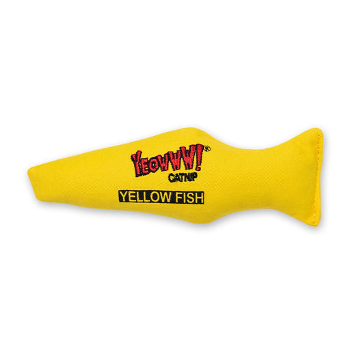 Photo of Duckyworld Products-Ducky World Yeowww! Fish Catnip Toy-7 in-Yellow-from Pet Wish Pros