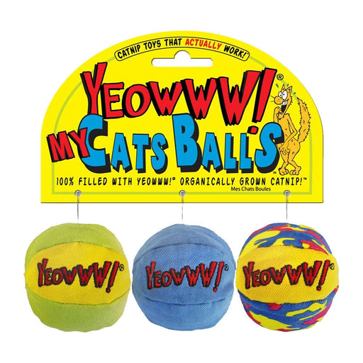Photo of Duckyworld Products-Ducky World Yeowww! My Cat Balls Catnip Toy-2 in-Multi-Color-from Pet Wish Pros