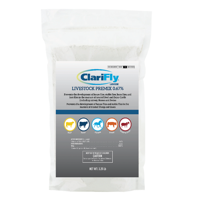 Photo of Durvet-ClariFly Larvicide Livestock Premix 0.67%-3.25 lb-from Pet Wish Pros