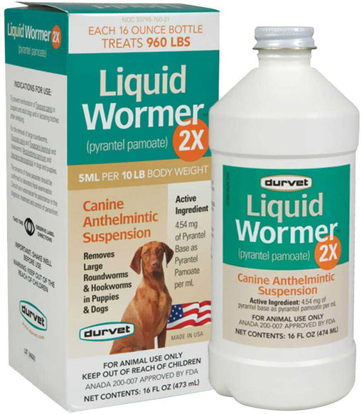 Photo of Durvet-Liquid Wormer 2X Canine Anthelmintic Suspension-16 oz-from Pet Wish Pros