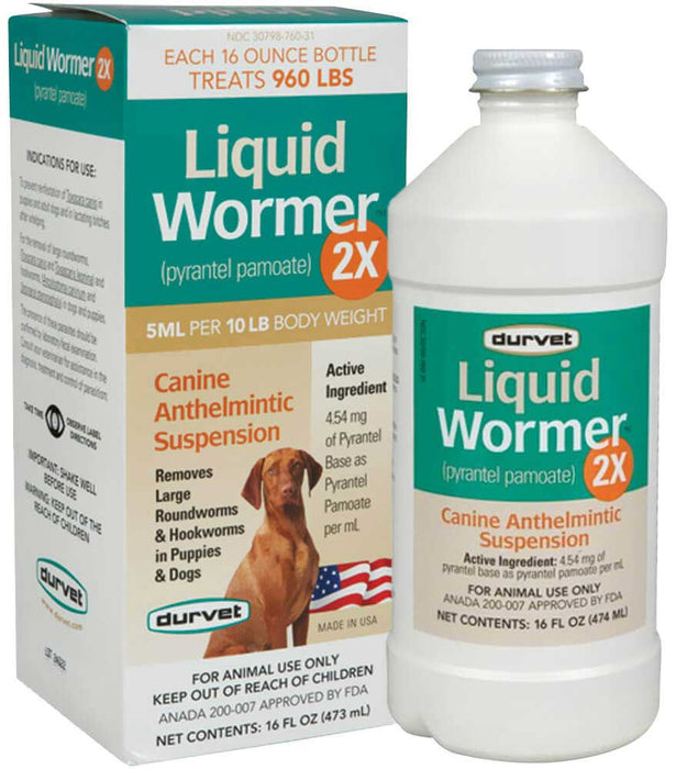 Photo of Durvet-Liquid Wormer 2X Canine Anthelmintic Suspension-16 oz-from Pet Wish Pros