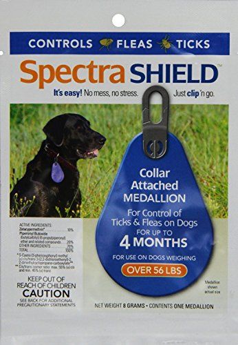 Photo of Durvet-Spectra Shield Flea and Tick Collar Attached Medallion for Dogs-> 56 Pounds-from Pet Wish Pros