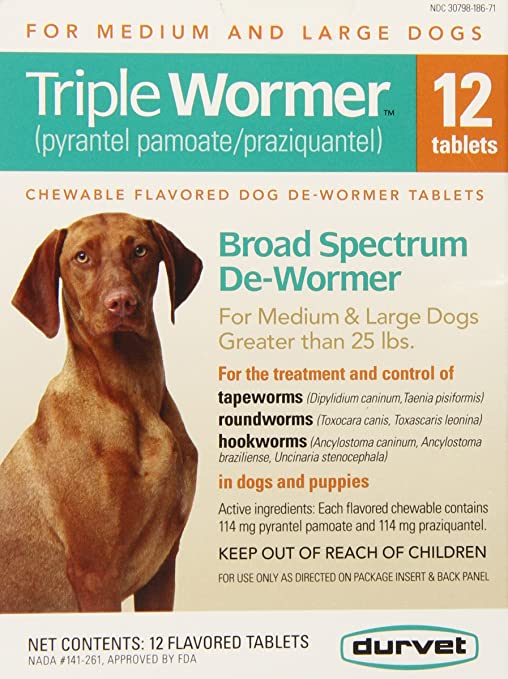 Photo of Durvet-Triple Wormer for Dogs-Medium & Large-12 count-from Pet Wish Pros