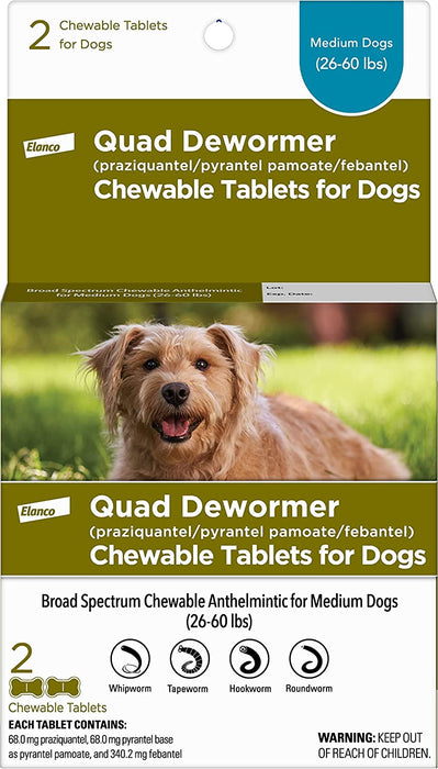 Photo of Elanco-Elanco Quad Tapeworm Tablets for Dogs-2 tablet-Small Dog-from Pet Wish Pros