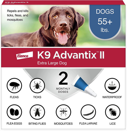 Photo of Elanco-K9 Advantix II Flea & Tick Treatment for Dogs-2-Month Supply-Extra Large Dog (over 55 lbs)-2 pack-from Pet Wish Pros