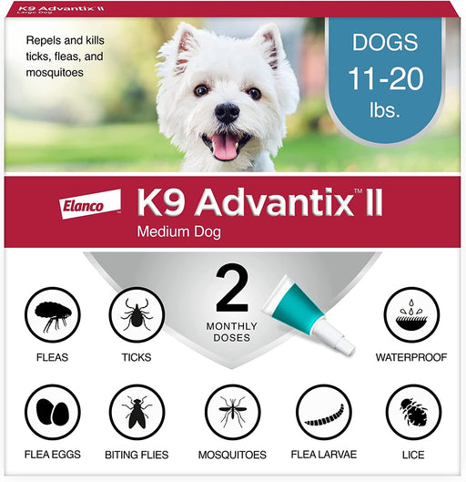 Photo of Elanco-K9 Advantix II Flea & Tick Treatment for Dogs-2-Month Supply-Medium Dog (11-20 lbs)-2 pack-from Pet Wish Pros