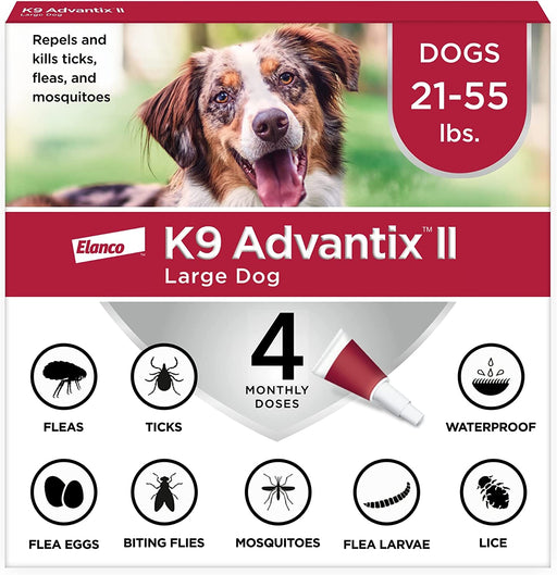 Photo of Elanco-K9 Advantix II Flea & Tick Treatment for Dogs-4-Month Supply-Large Dog (21-55 lbs)-4 pack-from Pet Wish Pros