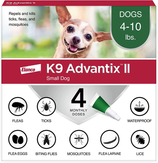 Photo of Elanco-K9 Advantix II Flea & Tick Treatment for Dogs-4-Month Supply-Small Dog (4-10 lbs)-4 pack-from Pet Wish Pros