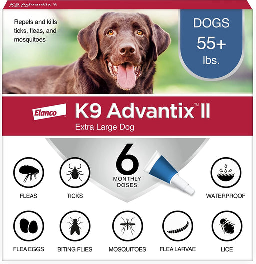 Photo of Elanco-K9 Advantix II Flea & Tick Treatment for Dogs-6-Month Supply-Extra Large Dog (over 55 lbs)-6 pack-from Pet Wish Pros