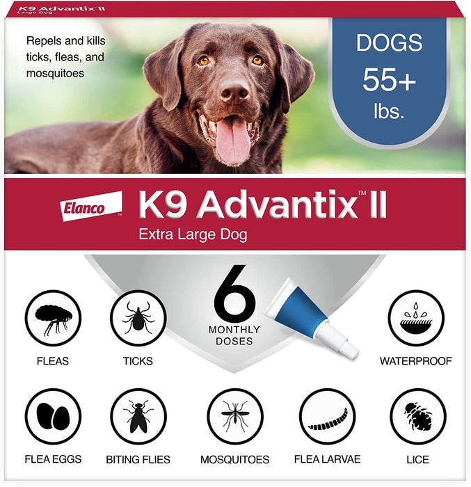 Photo of Elanco-K9 Advantix II Flea & Tick Treatment for Dogs-6-Month Supply-Extra Large Dog (over 55 lbs)-6 pack-from Pet Wish Pros