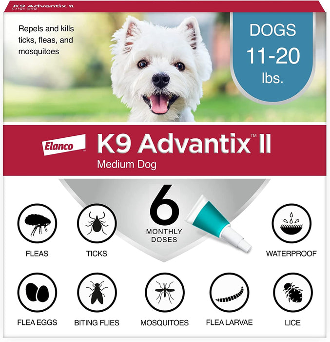 Photo of Elanco-K9 Advantix II Flea & Tick Treatment for Dogs-6-Month Supply-Medium Dog (11-20 lbs)-6 pack-from Pet Wish Pros