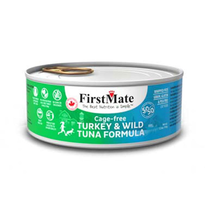 Photo of FirstMate Pet Foods-FirstMate 50/50 Canned Cat Food-Cage Free Turkey & Wild Tuna-(5.5 oz) [24 count]-from Pet Wish Pros