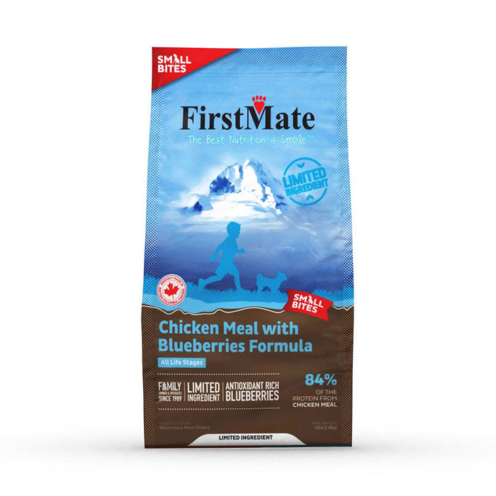 Photo of FirstMate Pet Foods-FirstMate Grain-Free Limited Ingredient Diet Small Bites Dry Dog Food-Chicken Meal with Blueberries-4 lb-from Pet Wish Pros