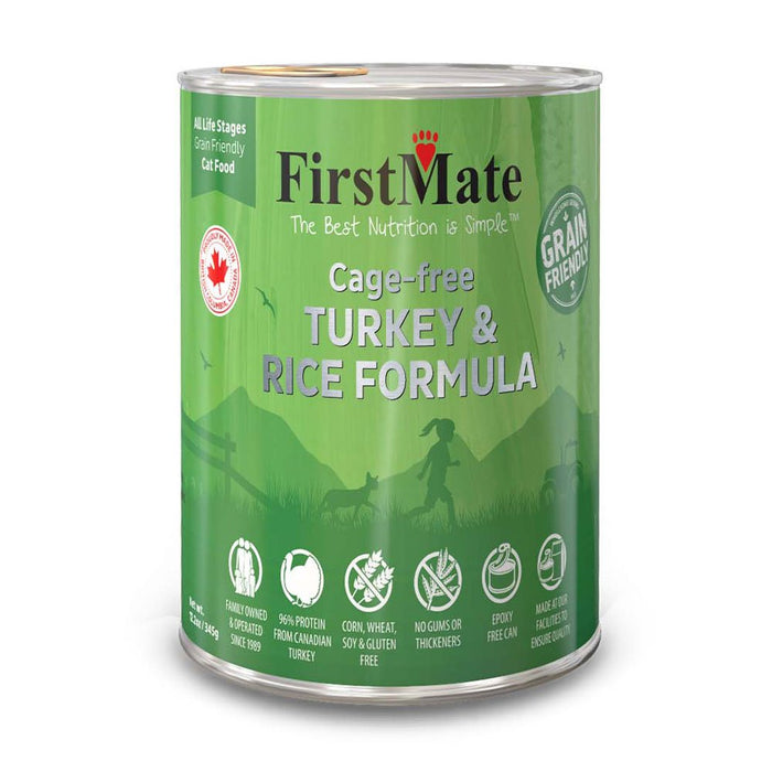 Photo of FirstMate Pet Foods-FirstMate Grain-Friendly Canned Cat Food-Cage Free Turkey & Rice-(12.2 oz) [12 count]-from Pet Wish Pros