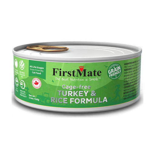 Photo of FirstMate Pet Foods-FirstMate Grain-Friendly Canned Cat Food-Cage Free Turkey & Rice-(5.5 oz) [24 count]-from Pet Wish Pros