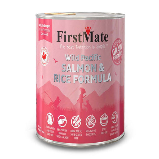 Photo of FirstMate Pet Foods-FirstMate Grain-Friendly Canned Cat Food-Wild Pacific Salmon & Rice-(12.2 oz) [12 count]-from Pet Wish Pros