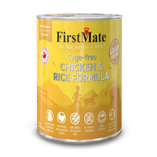 Photo of FirstMate Pet Foods-FirstMate Grain-Friendly Canned Dog Food-Cage Free Chicken & Rice-(12.2 oz) [12 count]-from Pet Wish Pros