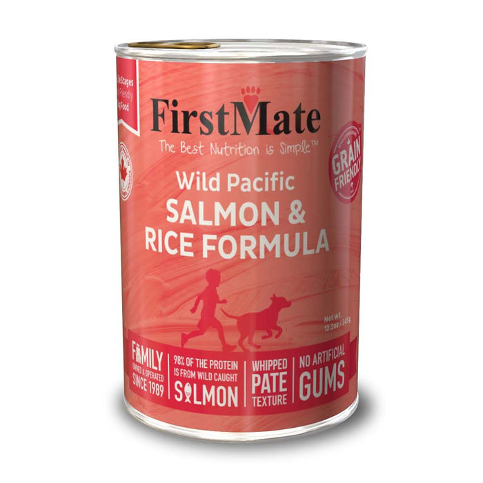 Photo of FirstMate Pet Foods-FirstMate Grain-Friendly Canned Dog Food-Wild Pacific Salmon & Rice-(12.2 oz) [12 count]-from Pet Wish Pros