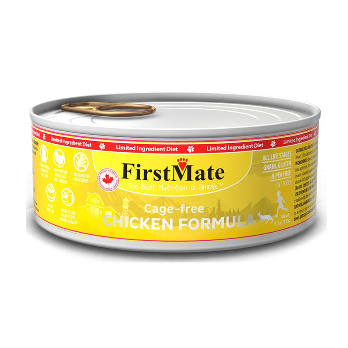 Photo of FirstMate Pet Foods-FirstMate Limited Ingredient Diet Canned Cat Food-Cage Free Chicken-(5.5 oz) [24 count]-from Pet Wish Pros