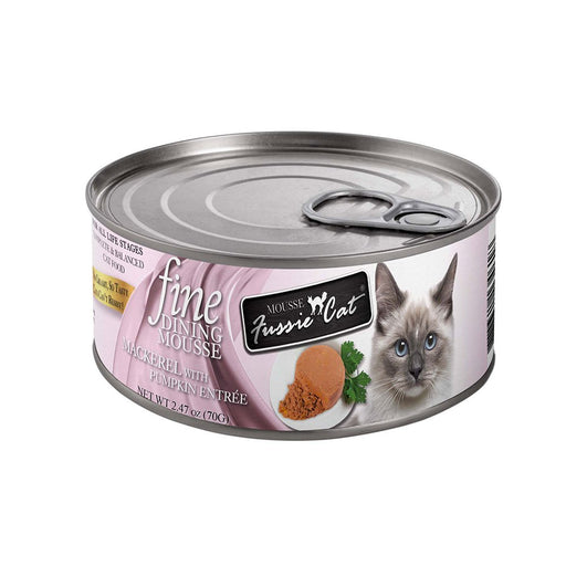 Photo of Fussie Cat-Fussie Cat Fine Dining Mousse Canned Cat Food-Mackerel with Pumpkin-(2.47 oz) [24 count]-from Pet Wish Pros