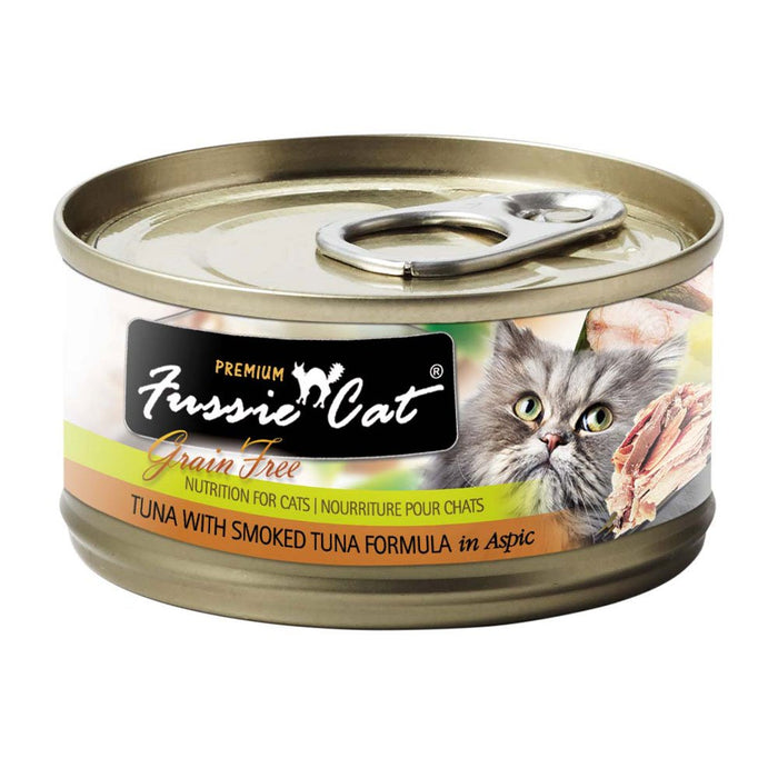 Photo of Fussie Cat-Fussie Cat Premium Formula Grain-Free Canned Cat Food-Tuna with Smoked Tuna-(2.82 oz) [24 count]-from Pet Wish Pros