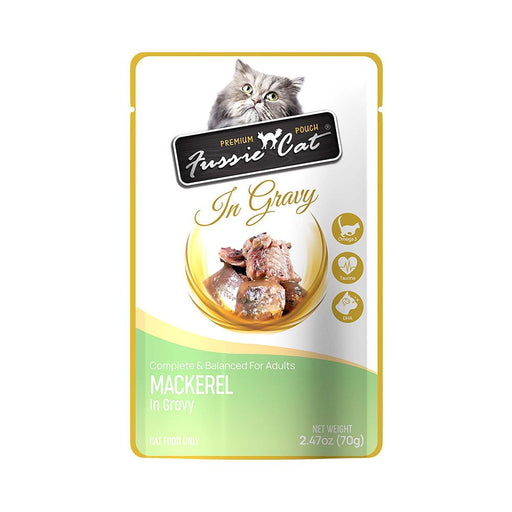 Photo of Fussie Cat-Fussie Cat Premium Formula Pouches In Gravy Cat Food-Mackerel with Pumpkin-(2.47 oz) [12 count]-from Pet Wish Pros