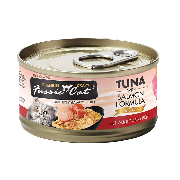 Photo of Fussie Cat-Fussie Cat Premium Formula in Gravy Canned Cat Food-Tuna with Salmon-(2.82) [24 count]-from Pet Wish Pros