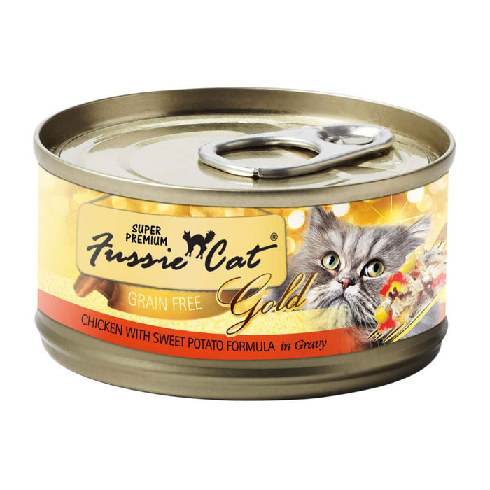 Photo of Fussie Cat-Fussie Cat Super Premium Grain-Free Canned Cat Food-Chicken with Sweet Potato-(2.82 oz) [24 count]-from Pet Wish Pros