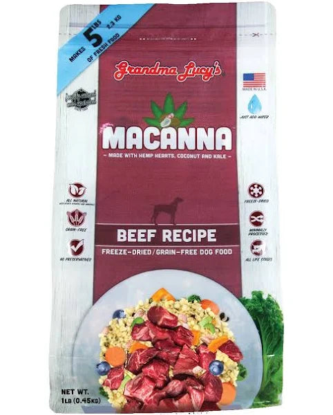 Photo of Grandma Lucy's-Grandma Lucy's Macanna Grain-Free Freeze-Dried Dog Food-Beef-1 lb-from Pet Wish Pros