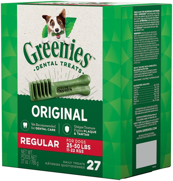 Photo of Greenies-Greenies Daily Dental Chews for Dogs-27 oz-Regular & Original-from Pet Wish Pros