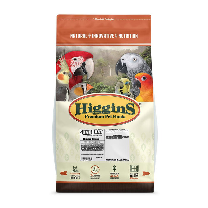 Photo of Higgins Premium Pet Foods-Higgins Sunburst Boca Nuts Shelled Gourmet Natural Treat for Parrots & Macaws-20 lb-from Pet Wish Pros