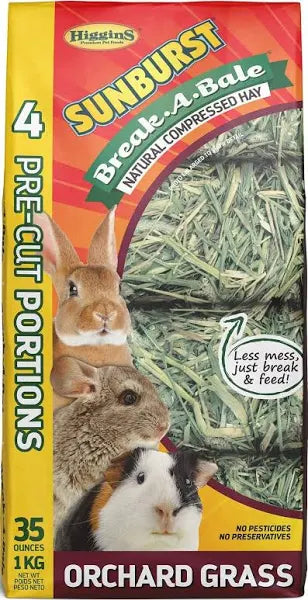 Photo of Higgins Premium Pet Foods-Higgins Sunburst Break-A-Bale Natural Compressed Orchard Grass for Small Animals-from Pet Wish Pros