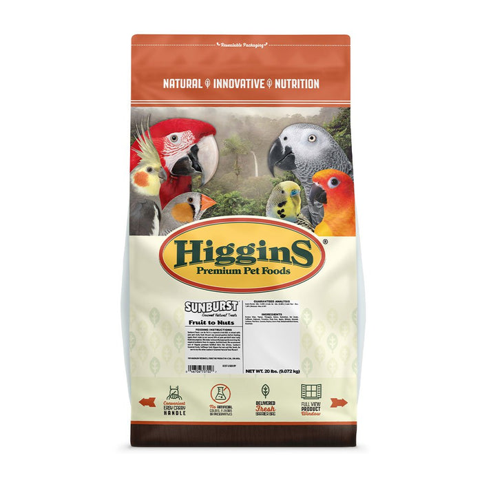 Photo of Higgins Premium Pet Foods-Higgins Sunburst Fruit to Nuts Gourmet Natural Treat for Conures Parrots & Macaws-20 lb-from Pet Wish Pros