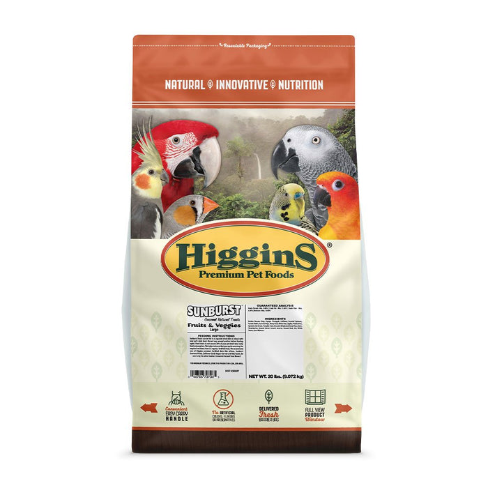 Photo of Higgins Premium Pet Foods-Higgins Sunburst Fruits & Veggies Gourmet Natural Treat for Conures Parrots & Macaws-20 lb-from Pet Wish Pros