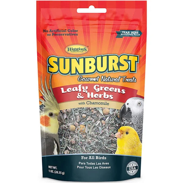 Photo of Higgins Premium Pet Foods-Higgins Sunburst Leafy Greens & Herbs with Chamomile Gourmet Natural Treat for All Birds-1 oz-from Pet Wish Pros