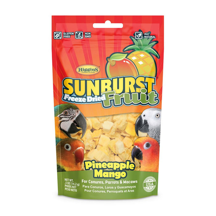 Photo of Higgins Premium Pet Foods-Higgins Sunburst Pineapple Mango Freeze Dried Fruit for Conures Parrots & Macaws-(.5 oz) [8 count]-from Pet Wish Pros