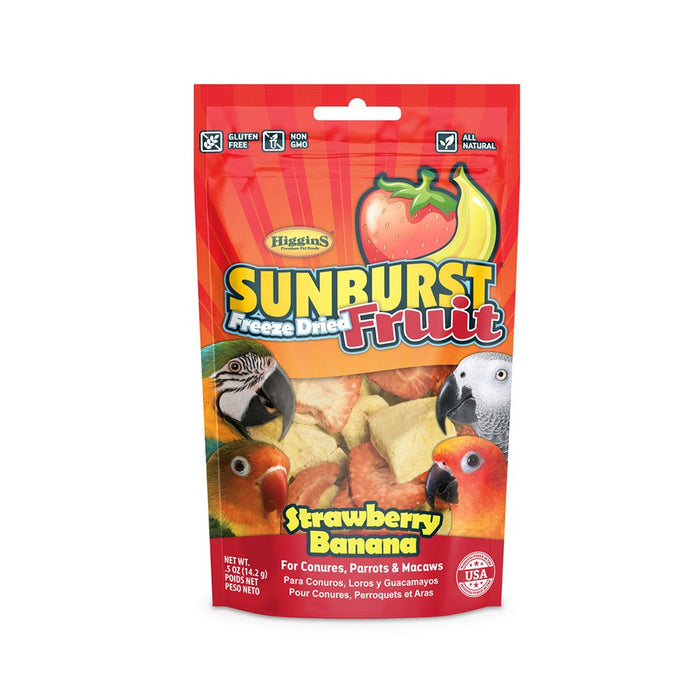 Photo of Higgins Premium Pet Foods-Higgins Sunburst Strawberry Banana Freeze Dried Fruit for Conures Parrots & Macaws-(.5 oz) [8 count]-from Pet Wish Pros