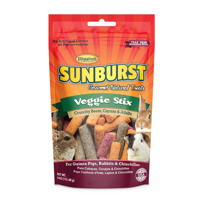 Photo of Higgins Premium Pet Foods-Higgins Sunburst Veggie Stix Gourmet Natural Treat for Guinea Pigs Rabbits & Chinchillas-4 oz-from Pet Wish Pros