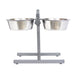 Photo of Iconic Pet-Adjustable Stainless Steel Pet Double Diner for Dog-H Design-12 cup-from Pet Wish Pros