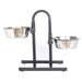 Photo of Iconic Pet-Adjustable Stainless Steel Pet Double Diner for Dog-U Design-8 cup-from Pet Wish Pros