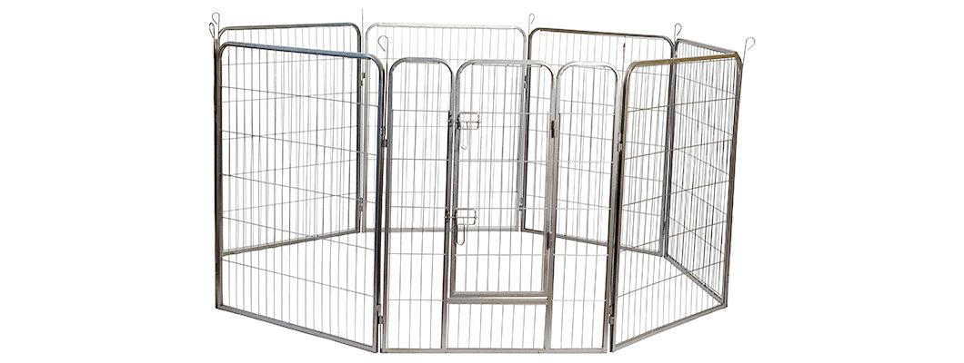 Photo of Iconic Pet-Heavy Duty Metal Tube pen Pet Dog Exercise and Training Playpen-24"-from Pet Wish Pros