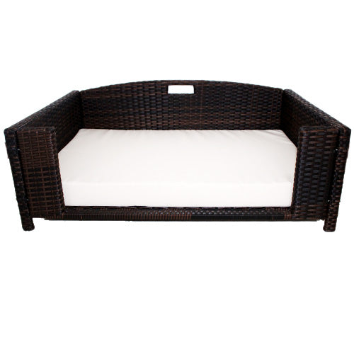 Photo of Iconic Pet-Rattan Rectangular Pet Sofa-Small-from Pet Wish Pros