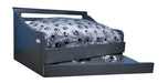 Photo of Iconic Pet-Sassy Paws Multipurpose Wooden Pet Bed with Feeder-Charcoal Gray-Small-from Pet Wish Pros