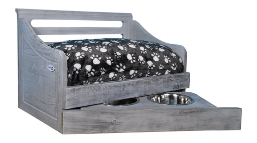 Photo of Iconic Pet-Sassy Paws Multipurpose Wooden Pet Bed with Feeder-from Pet Wish Pros