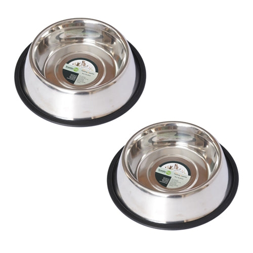 Photo of Iconic Pet-Stainless Steel Non-Skid Pet Bowl for Dog or Cat-1 cup-2 pack-from Pet Wish Pros